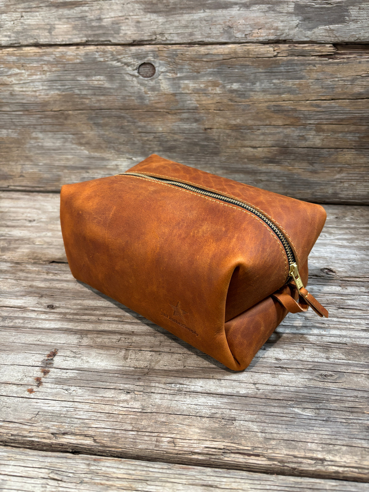 Hand Made Leather Dopp Kit/Toiletry Bag