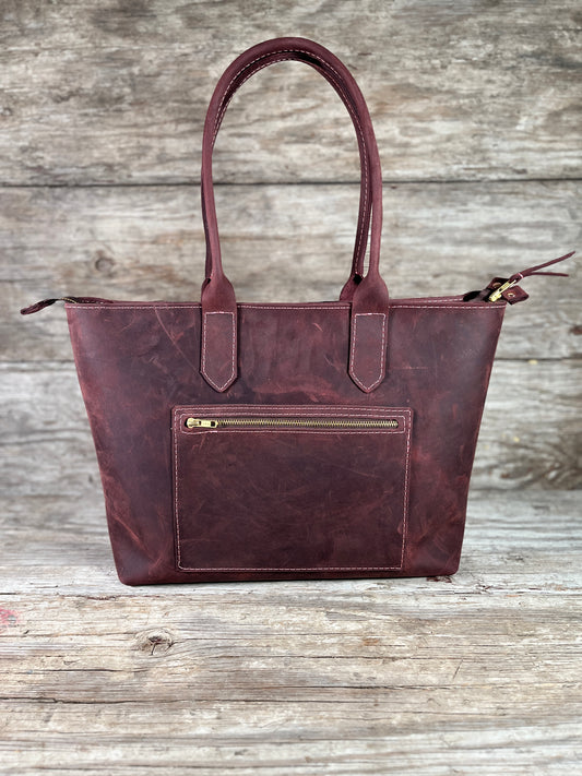 leather tote bag