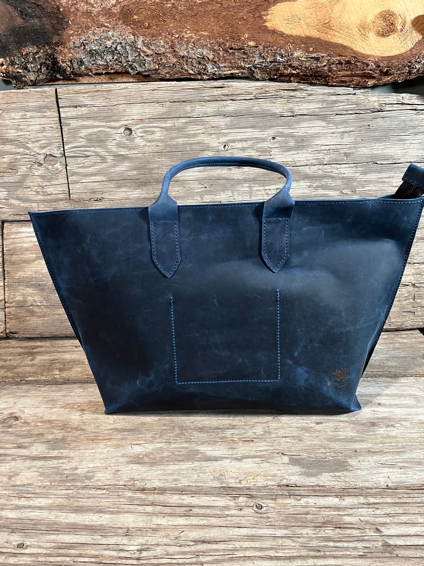 Essential Women's Tote Bag-Distressed Blue