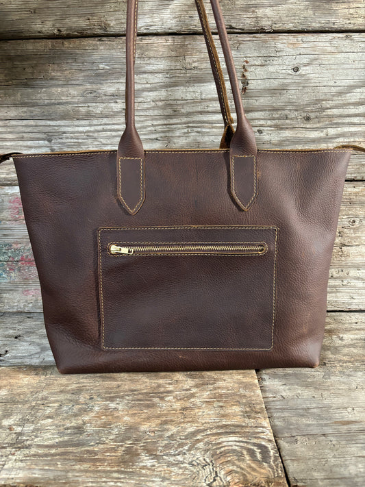 Essential Women's Tote Bag-Oil Tan Brown