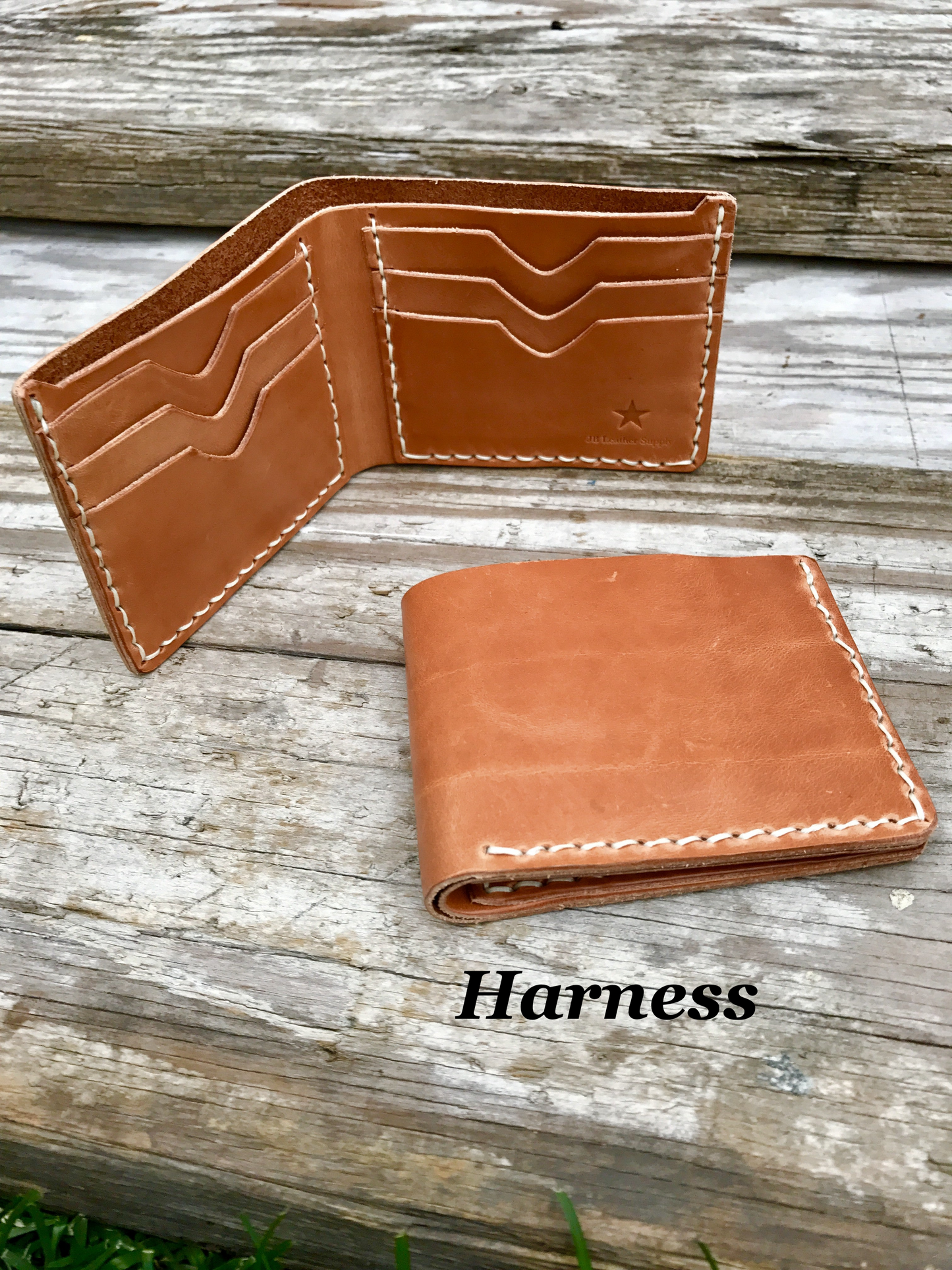 Handmade Leather Bifold Wallet-Harness