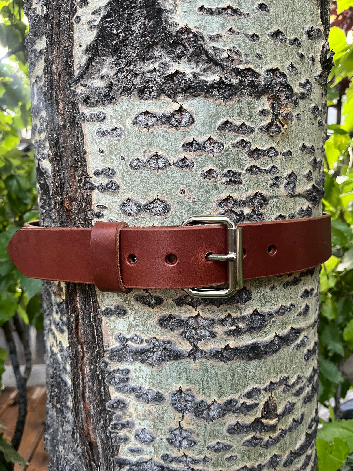 mid brown leather belt