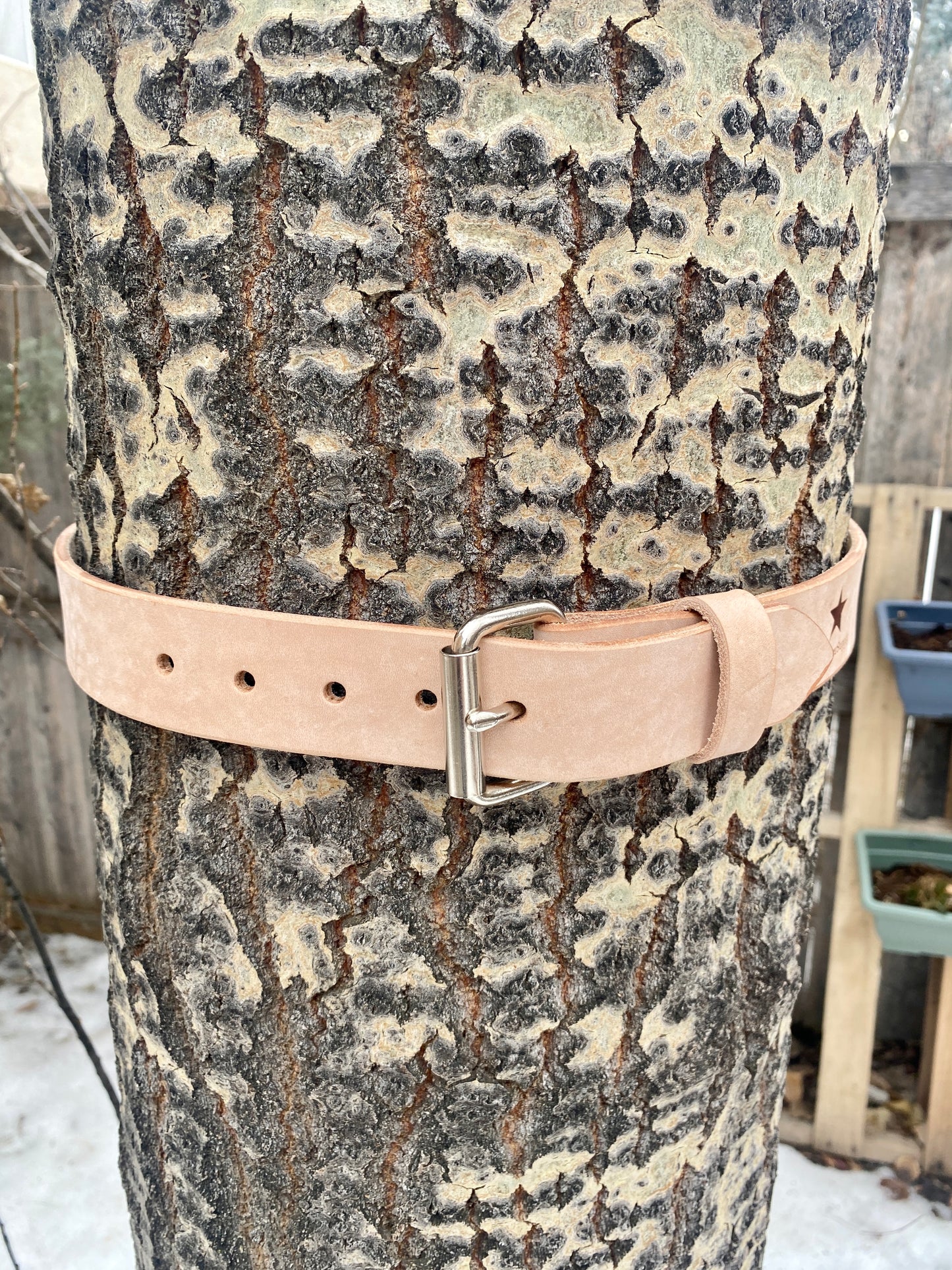 tan leather belt