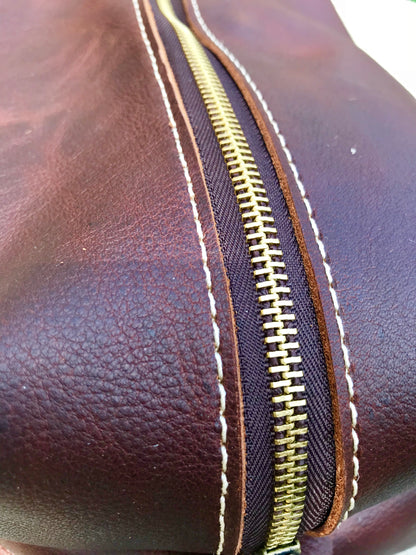 Hand Made Leather Dopp Kit/Toiletry Bag